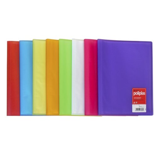 GRAFOPLÁS - CARPETA POLIPLÁS DE POLIPROPILENO TRANSLÚCIDO CON 40 FUNDAS SOLDADAS A4 ROJO (Ref.1341251)