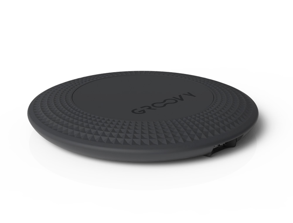 GROOVY - CARGADOR SMARTPHONES WIRELESS 5W COLOR GRIS OSCURO (Ref.GR-WCH-5W1A-C11)