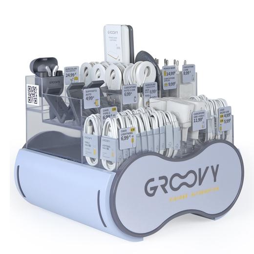 GROOVY - EXPOSITOR SOBREMESA 62 PIEZAS SURTIDAS (Ref.DISP-GR-RET-62-ES)