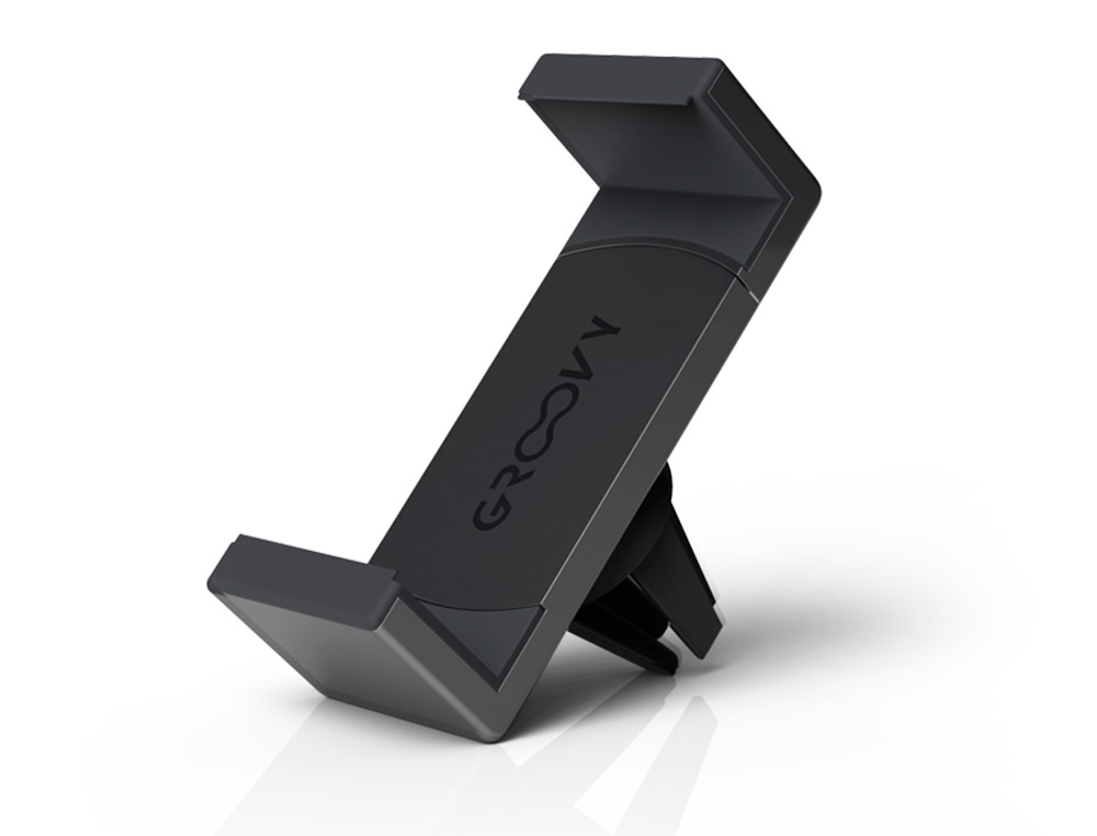 GROOVY - SOPORTE PARA MOVIL COCHE ROTACION 360 COLOR GRIS OSCURO (Ref.GR-AVP-360-C11)