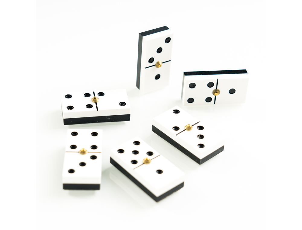 HERACLIO FOURNIER - JUEGO DOMINO CHAMELO CELULOIDE CAJA MADERA (Ref.6573)