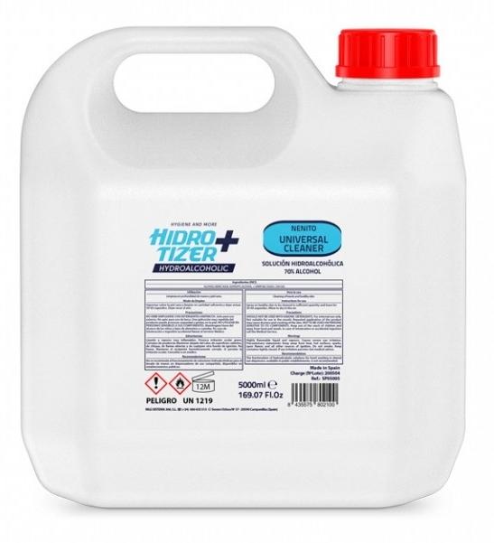 HIDROTIZER - PLUS GEL HIDROALCOHÓLICA HIGIENIZANTE NENITO (REFILL) GARRAFA 5L (Ref.HPGH0055000R)