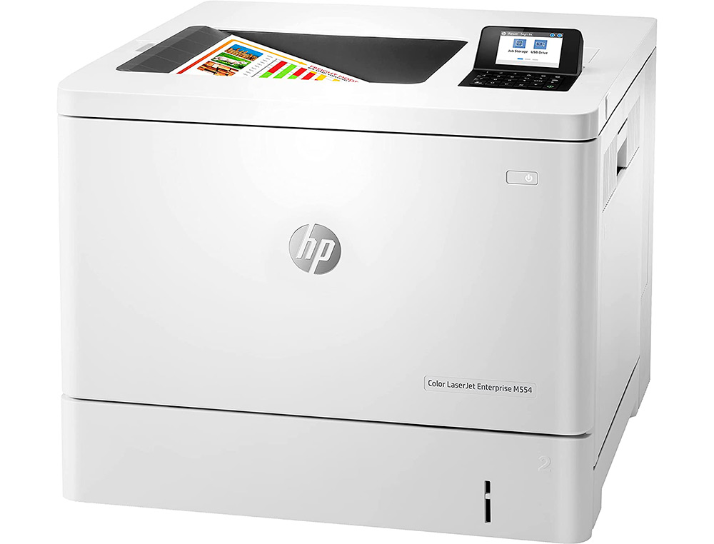 HP - IMPRESORA LASERJET ENTERPRISE M554DN COLOR LASER 35 PPM WIFI BANDEJA ENTRADA 550 HOJAS (Canon L.P.I. 4,5€ Incluido) (Ref.7ZU81A)