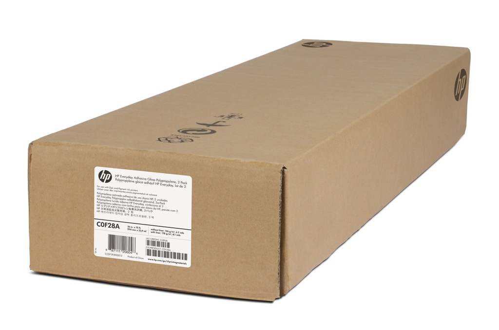 HP - Papel everday adhesive gloss polipropylene 36 914 mm x 22.9 m 140 gr. (2un)Z5200 (Ref.C0F28A)