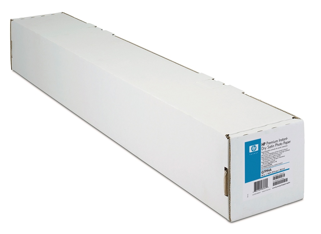 HP - PAPEL PREMIUM FOTOGRÁFICO SATINADO. SECADO INSTANTANEO 260G/M2, 24"/610MMX22, 8M (Ref.Q7992A)