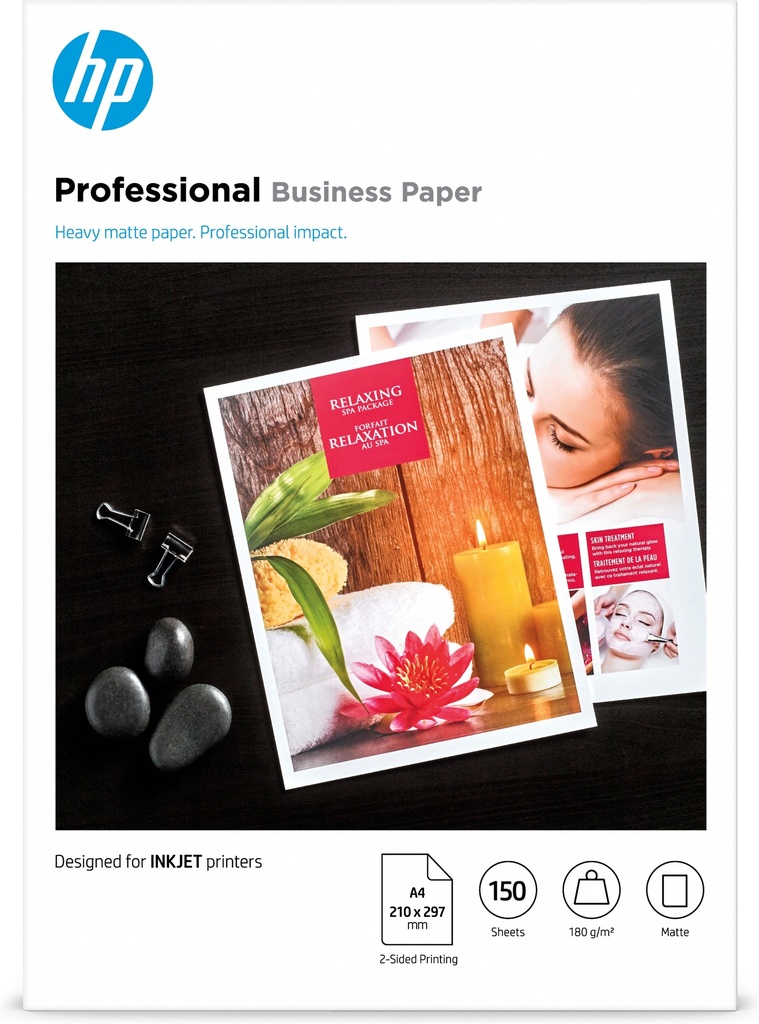 HP - Papel profesional mate A4 180g 150hojas (Ref.7MV79A)