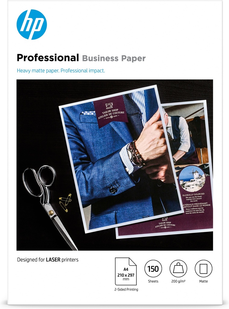 HP - Papel profesional mate A4 200g 150hojas (Ref.7MV80A)