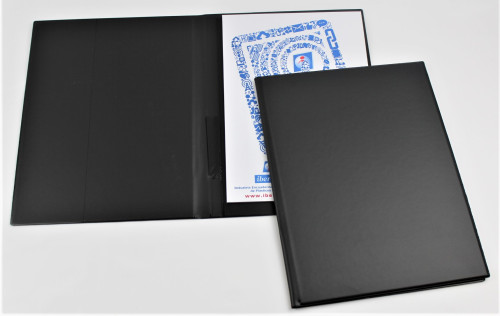 IBERPLAS - CARPETA de CONGRESOS PVC Fº con BOLSA NEGRO (Ref.455-00)