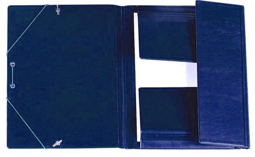 IBERPLAS - CARPETA de GOMAS y SOLAPAS PVC 4º AZUL (Ref.341CS-01)