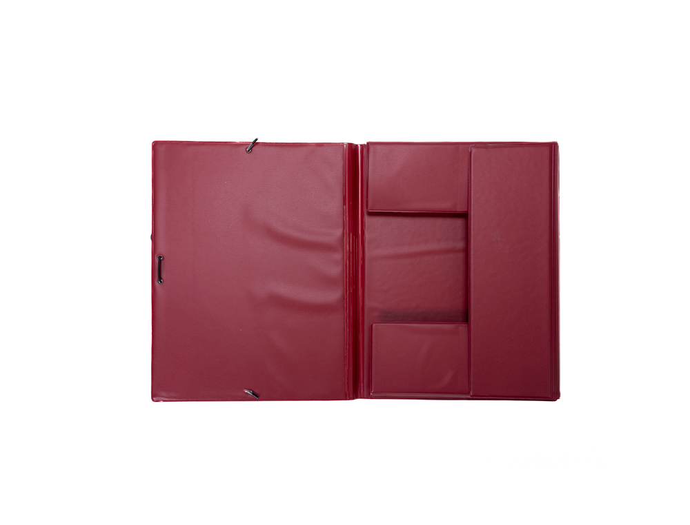 IBERPLAS - CARPETA de GOMAS y SOLAPAS PVC Fº BURDEOS (Ref.343CS-02)