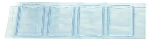 IBERPLAS - FUNDA ADHESIVA PVC 300µ TIRA de 4 TARJETEROS para LOMO 40x80mm PAQUETE de 40 (Ref.8328T-10)