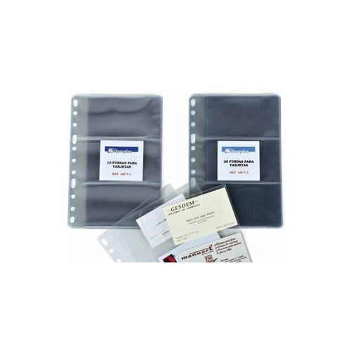 IBERPLAS - FUNDA para TARJETAS PVC 150µ 4º 3 DPTOS. 11 TAL. BOLSA de 10 (Ref.440N110)