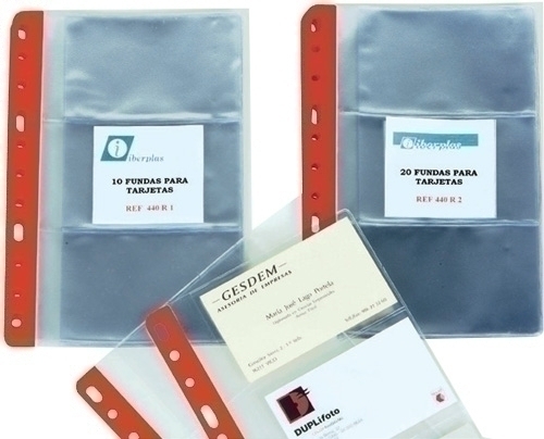 IBERPLAS - FUNDA para TARJETAS PVC 150µ 4º 3 DPTOS. 11 TAL.RFZO. PAQUETE de 20 (Ref.440R210)