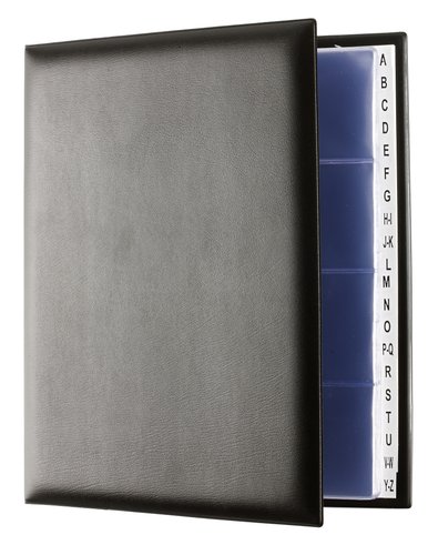 IBERPLAS - TARJETERO 4 anillas A4 25mm MX. 20 fundas y sep.A-Z NEGRO (Ref.446I00)