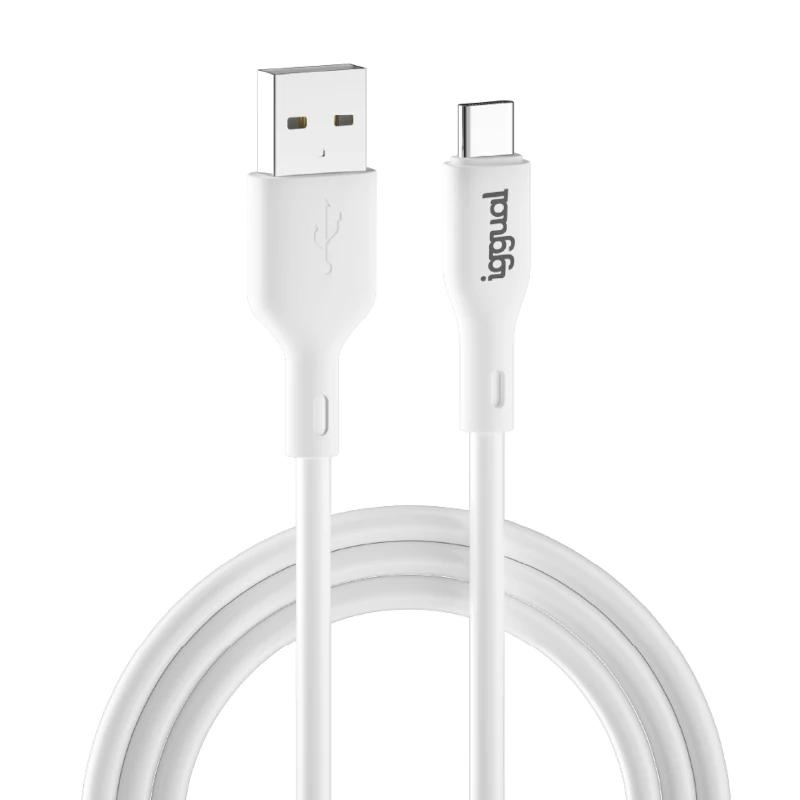 IGGUAL - cable USB-A/USB-C 100 cm blanco (Ref.IGG316948)
