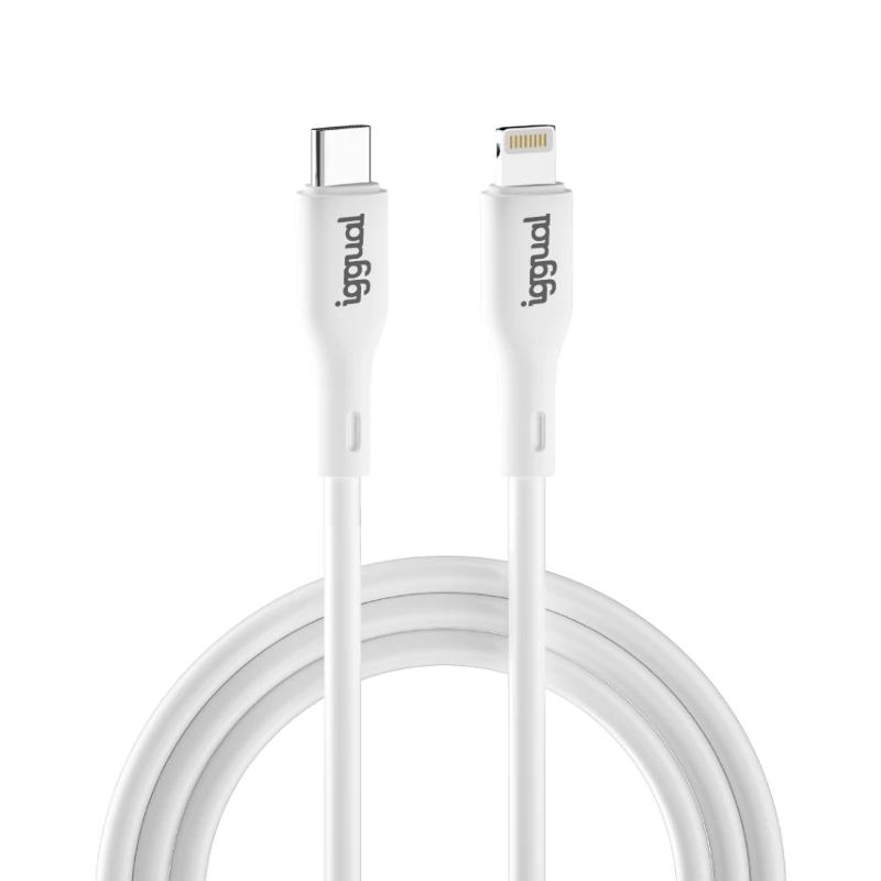 IGGUAL - cable USB-C/Lightning 100 cm blanco Q3.0 3A (Ref.IGG317761)