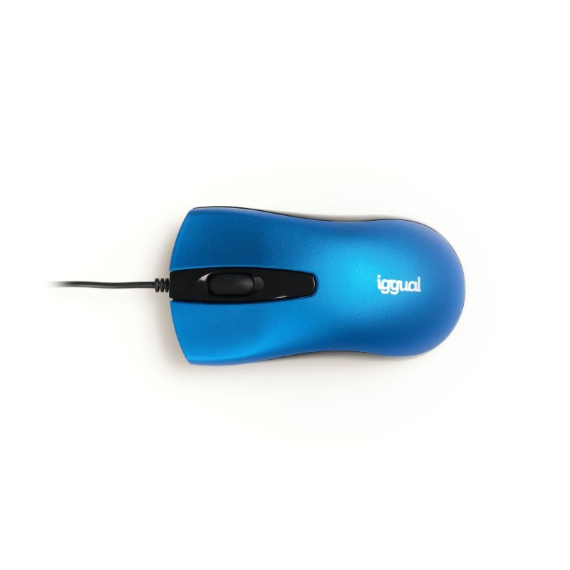 IGGUAL - Ratón óptico COM-BUSINESS-1200DPI azul (Ref.IGG317631)