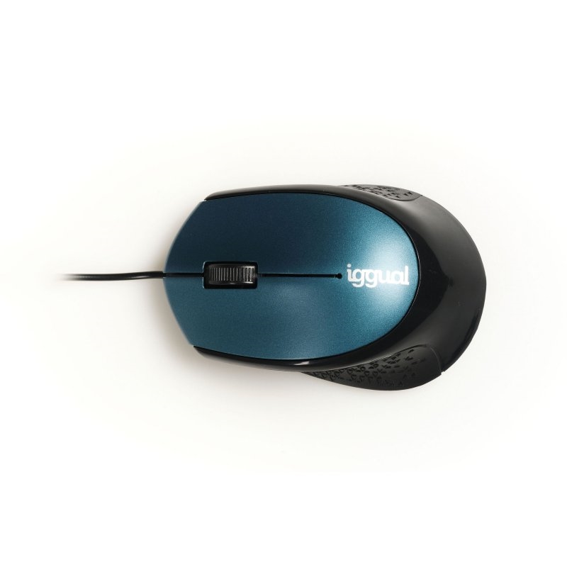 IGGUAL - Ratón óptico COM-ERGONOMIC-R-800DPI azul (Ref.IGG317556)