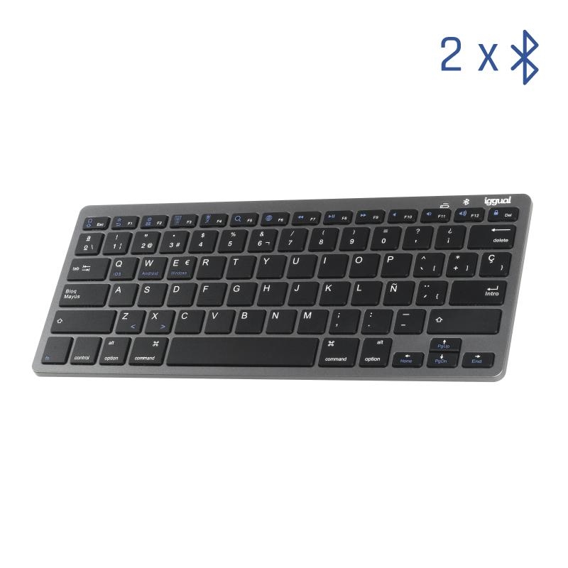 IGGUAL - Teclado Bluetooth Slim TKL-BT negro (Ref.IGG316917)