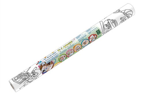 INFO - ROLLO ADHESIVO CREATIVE BLANCO 500x60 cm XL IMPRESO PARA COLOREAR (Ref.8732-08-XL)
