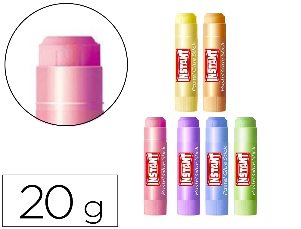 INSTANT - BARRA de PEGAMENTO PASTEL 20g (Ref.16601)