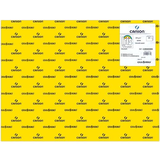 IRIS - CARTULINA 50X65CM 250GR AMARILLO FLUOR -25U- (Ref.C200403809)