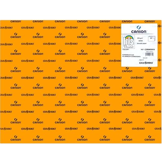 IRIS - CARTULINA 50X65CM 250GR NARANJA FLUOR -25U- (Ref.C200403810)