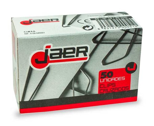 JAER - CLIP MARIPOSA Nº20 (60 mm.) CAJA de 25 (Ref.J450520)