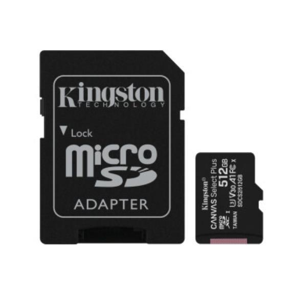 KINGSTON - Technology Canvas Select Plus memoria flash 512 GB SDXC Clase 10 UHS-I (Canon L.P.I. 0,24€ Incluido) (Ref.SDCS2/512GB)