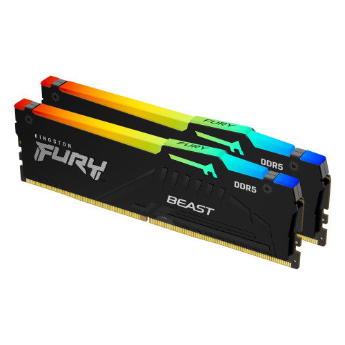 KINGSTON - MEMORIA FURY BEAST RGB DDR5 16GB KIT2 5600MT/S CL4 (Ref.KF556C40BBAK2-16)