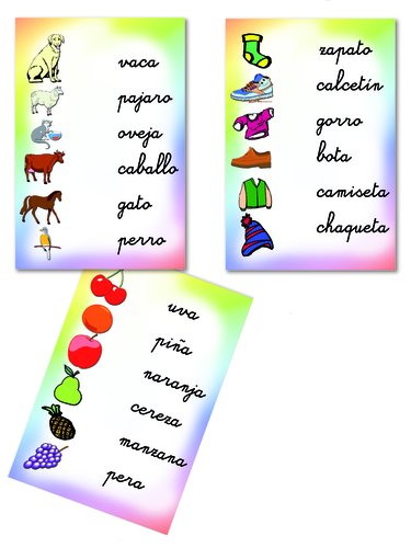 KLUGER - FICHAS ASOCIA LAS PALABRAS 24 fichas (5X6) reutilizables +3 AÑOS (Ref.D11042)