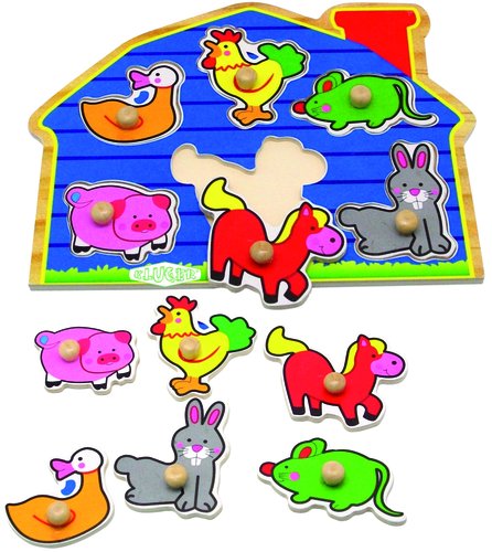 KLUGER - JUEGO ENSARTE 6 PIEZAS ANIMALES DOMESTICOS (Ref.D11021)