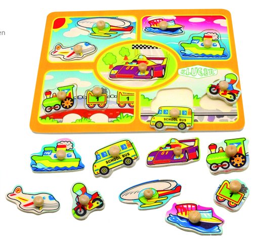 KLUGER - JUEGO ENSARTE 9 PIEZAS VEHICULOS (Ref.D11019)