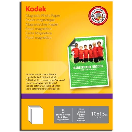 KODAK - PAPEL PHOTO MAGNETICO 10X15 -PACK 5 HOJAS- (Ref.5740020)