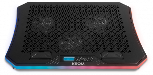 KROM - BASE REFRIGERACION PORTATIL HASTA 19". SOPORTE SMARTPHONE. HUB 2 X USB. RGB (NXKOOLER) (Ref.NXKOOLER)