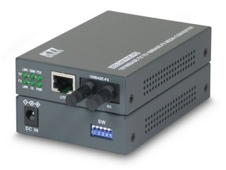 KTI NETWORKS - KTI PoE/PD 10/100TX to 100FX media converter, multimode, ST, 2Km. (Agilent/Avago) (Ref.KC-350-T)