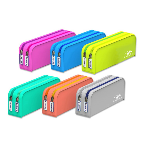 LAGART - PORTATODO SILICONA RECTANGULAR DOBLE CREMALLERA (Ref.329275)