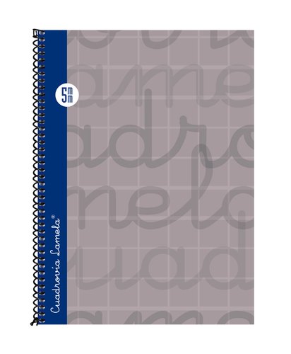 LAMELA - BLOC tapa FORRADA 4º 80h CUADROVIA 5 mm GRIS (Ref.7CTE005G)