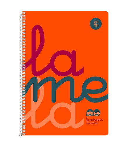 LAMELA - BLOC tapa POLIPROPILENO 4º 80h CUADROVIA 4 mm NARANJA (Ref.7CTP004N)