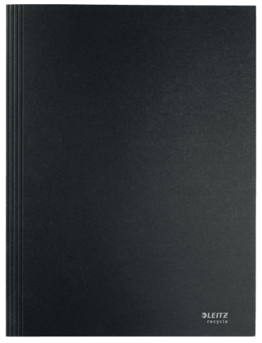LEITZ - CARPETA CARTON 3 SOLAPAS A4 RECYCLE 100% NEGRO (Ref.39060095)