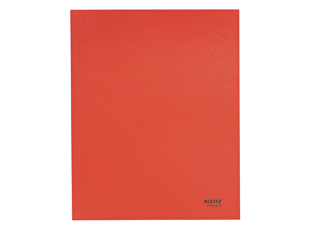 LEITZ - CARPETA CARTON 3 SOLAPAS A4 RECYCLE 100% ROJO (Ref.39060025)