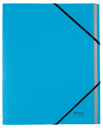 LEITZ - CARPETA CLASIFICADORA DE CARTON 12 POSICIONES A4 RECYCLE 100% AZUL (Ref.39150035)