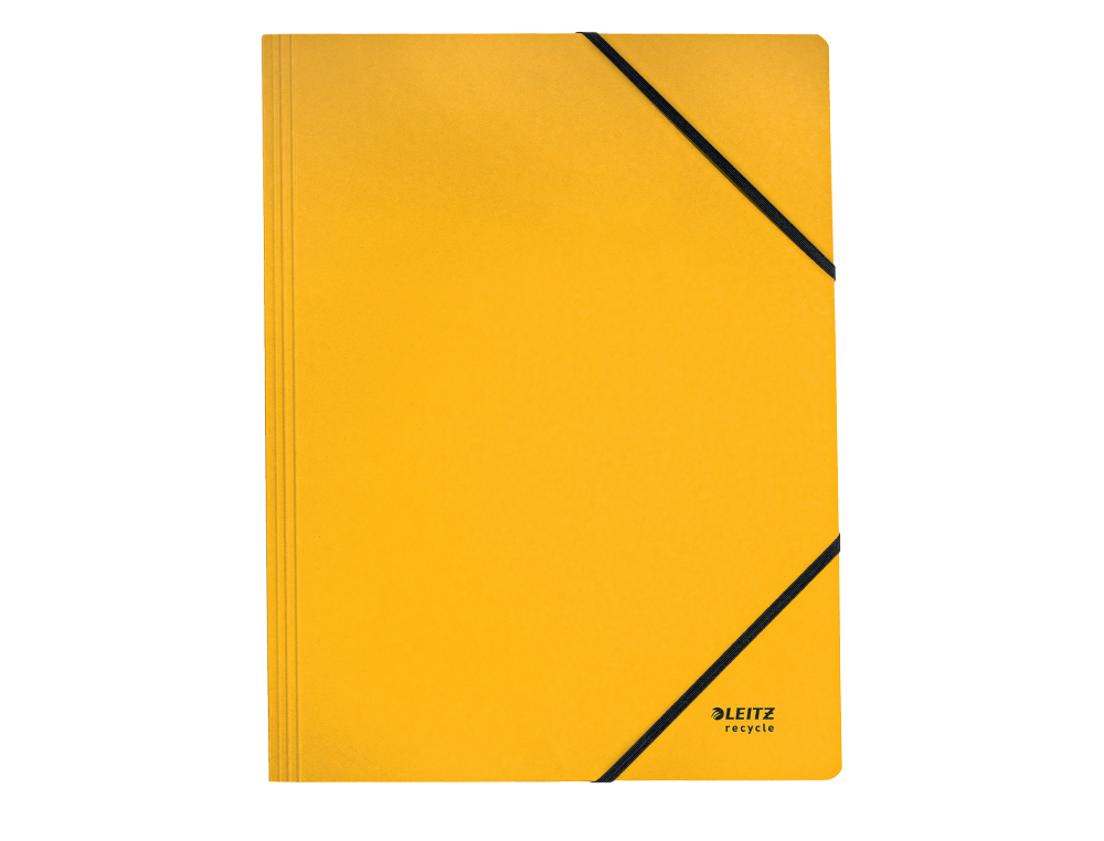 LEITZ - CARPETA DE CARTON CON GOMAS Y SIN SOLAPAS A4 RECYCLE 100% AMARILLO (Ref.39080015)