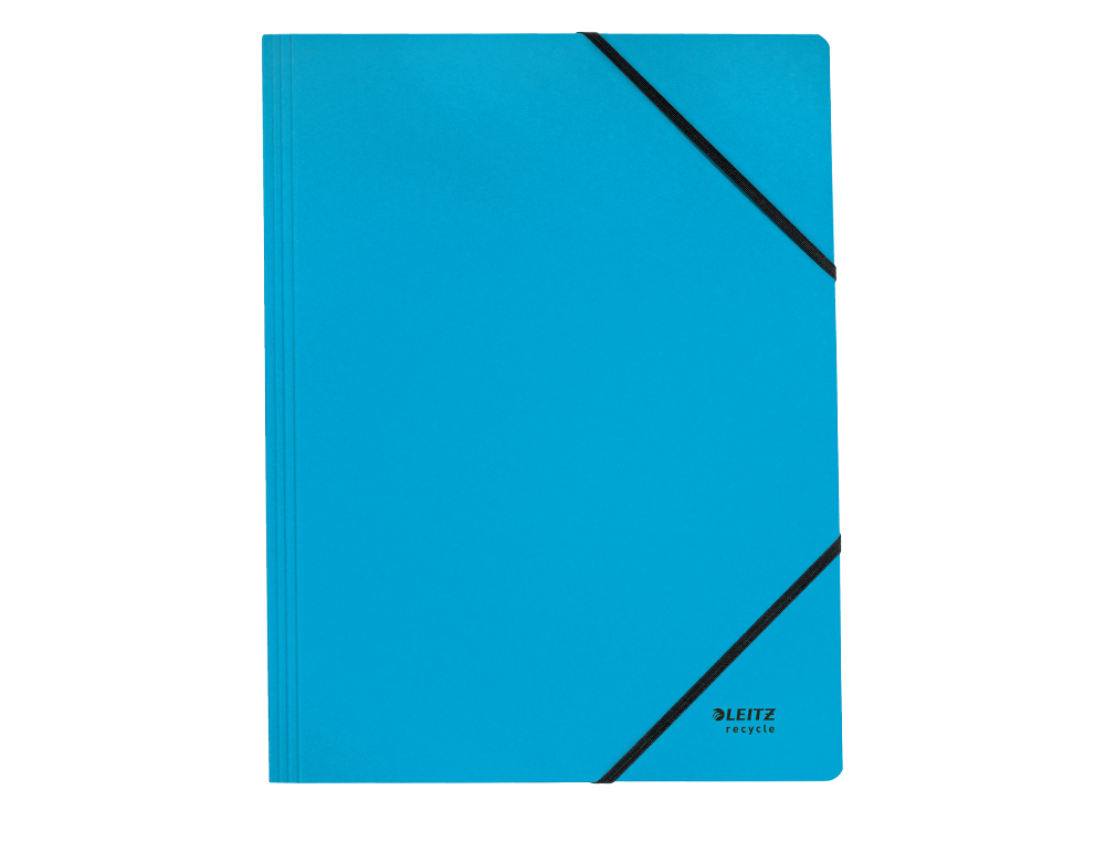 LEITZ - CARPETA DE CARTON CON GOMAS Y SIN SOLAPAS A4 RECYCLE 100% AZUL (Ref.39080035)