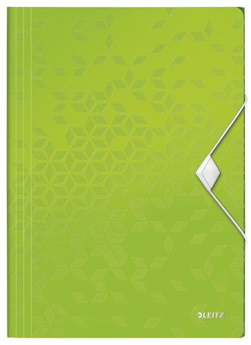 LEITZ - CARPETA de GOMAS y SOLAPAS WOW PP A4 VERDE (Ref.45990154)