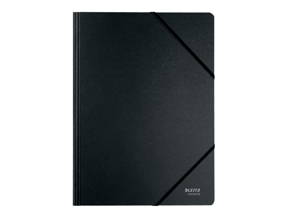 LEITZ - CARPETA RECYCLE GOMAS DIN A4 CARTON RECICLABE 100% NEGRO (Ref.39080095)