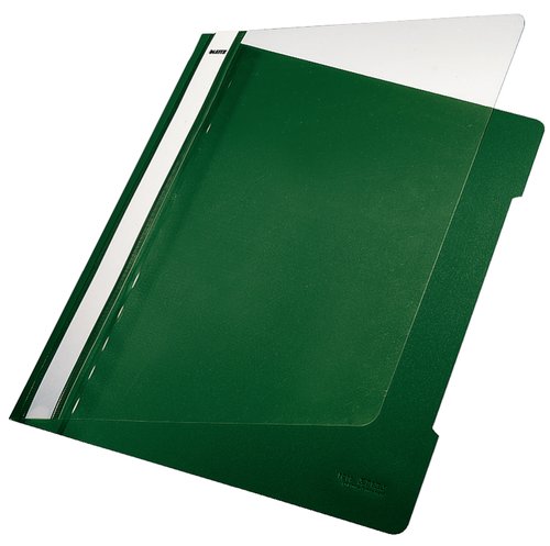 LEITZ - DOSSIER FASTENER (PLASTICO) PVC A4 con TARJETERO VERDE (Ref.41910055)