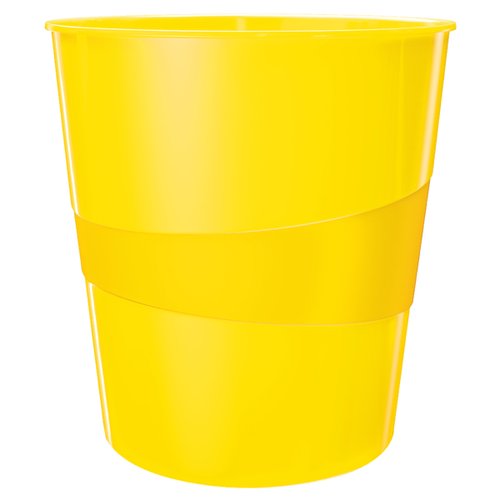 LEITZ - PAPELERA PLASTICO WOW AMARILLO 15L (Ref.52781016)