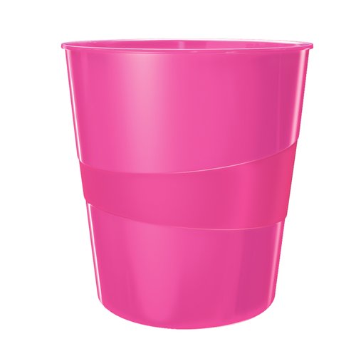 LEITZ - PAPELERA PLASTICO WOW FUCSIA 15L (Ref.52781023)