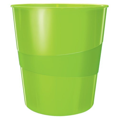 LEITZ - PAPELERA PLASTICO WOW VERDE 15L (Ref.52781054)